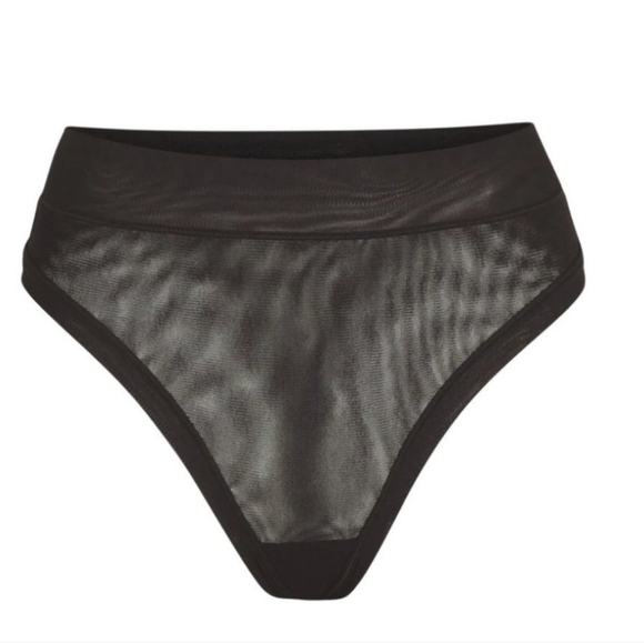 SKIMS Other - NWOT SKIMS SUMMER MESH MID WAIST THONG/ XL/ ONYX
